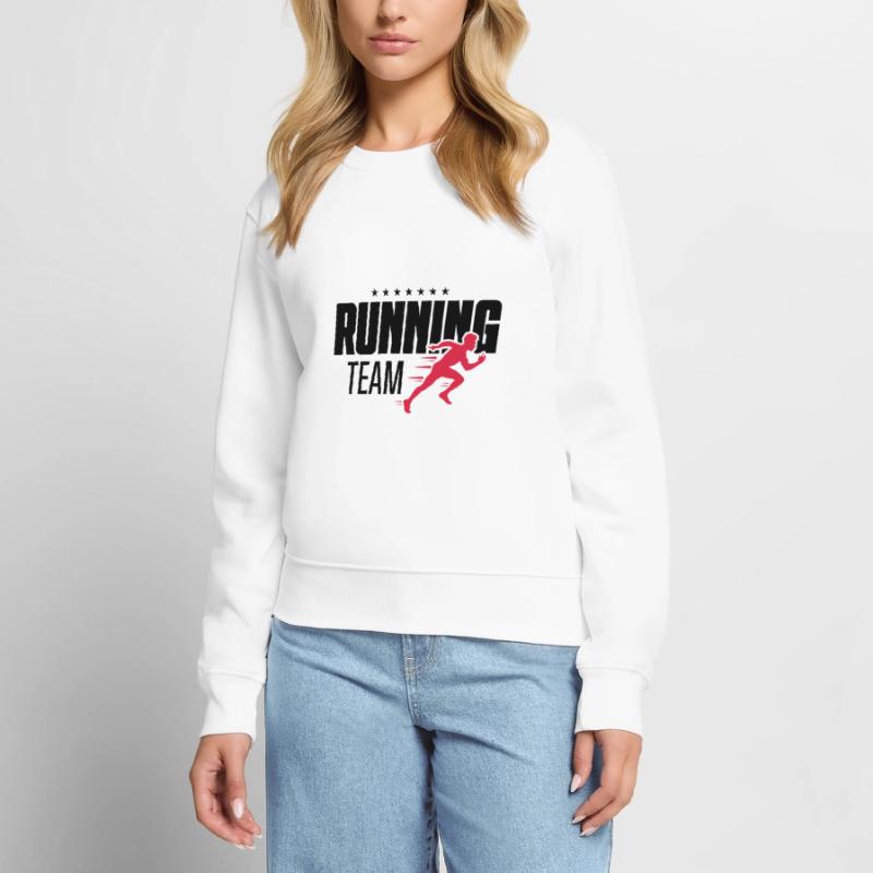 équipe en cours d'exécution marathon en cours d'exécution Pull Premium bio Femme
