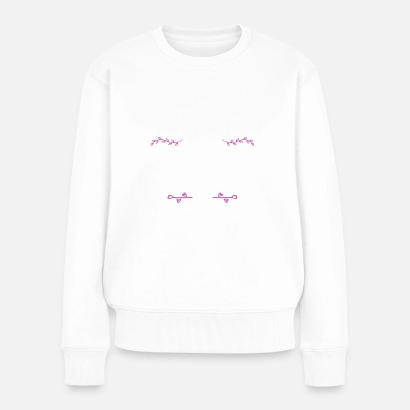 Nadja - Frauen Premium Bio Pullover - Weiß
