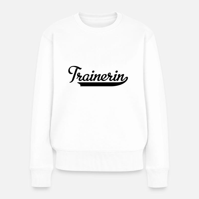 Trainerin - Frauen Premium Bio Pullover - Weiß