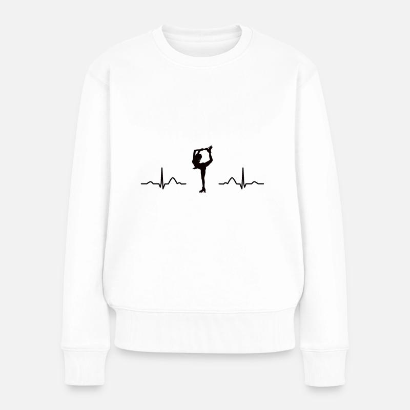 Eiskunstläufer Schlittschuhlaufen Eiskunstlauf - Frauen Premium Bio Pullover - Weiß