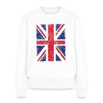 Union Jack - Frauen Premium Bio Pullover - Weiß - Vorne - Julia (174cm)