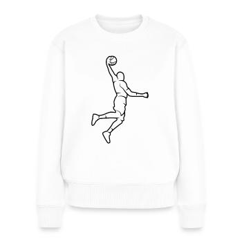 Basketball Player Bball Silhouette Basketball Player - Women's Premium Organic Jumper - white - Front - Julia (174cm)