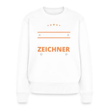 Cadeau de dessinateur - Deux types de... Concevoir - Pull Premium bio Femme - blanc - Devant - Julia (174cm)
