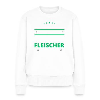 Fleischer Geschenk - zwei Arten von... Design - Frauen Premium Bio Pullover - Weiß - Vorne - Julia (174cm)