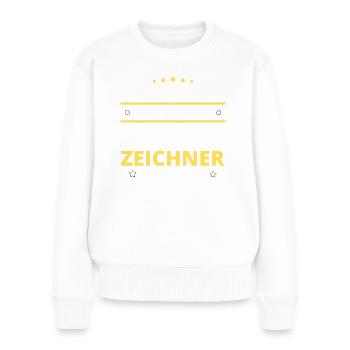 Cadeau de dessinateur - Deux types de... Concevoir - Pull Premium bio Femme - blanc - Devant - Julia (174cm)