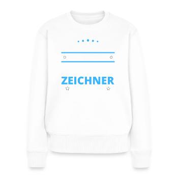 Cadeau de dessinateur - Deux types de... Concevoir - Pull Premium bio Femme - blanc - Devant - Julia (174cm)