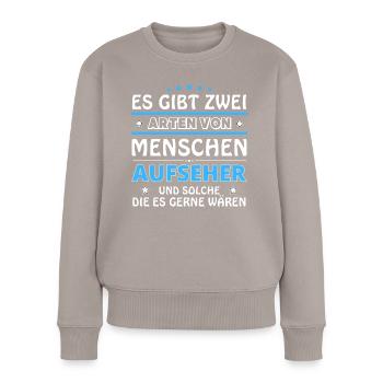 Overseer Gift - Two Types of... Design - Women's Premium Organic Jumper - taupe - Front - Julia (174cm)