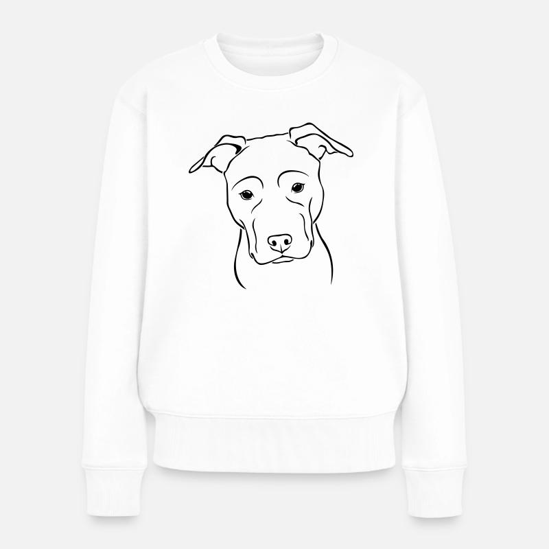 Amerikan Staffordshir Terrier - Frauen Premium Bio Pullover - Weiß