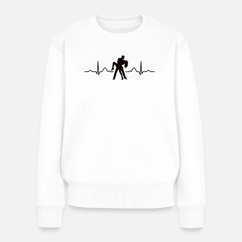 Salsero et salsera Heartbeat Salsa - Pull Premium bio Femme - blanc