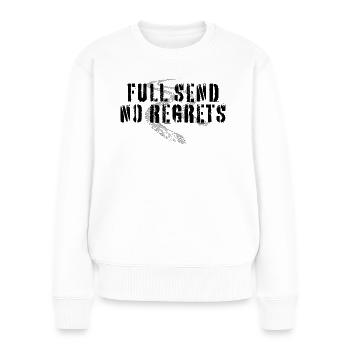 FULL SEND - Women's Premium Organic Jumper - white - Front - Julia (174cm)
