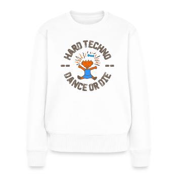 Hard Techno Hardstyle Gabber Frenchcore Dark Acid - Pull Premium bio Femme - blanc - Devant - Julia (174cm)