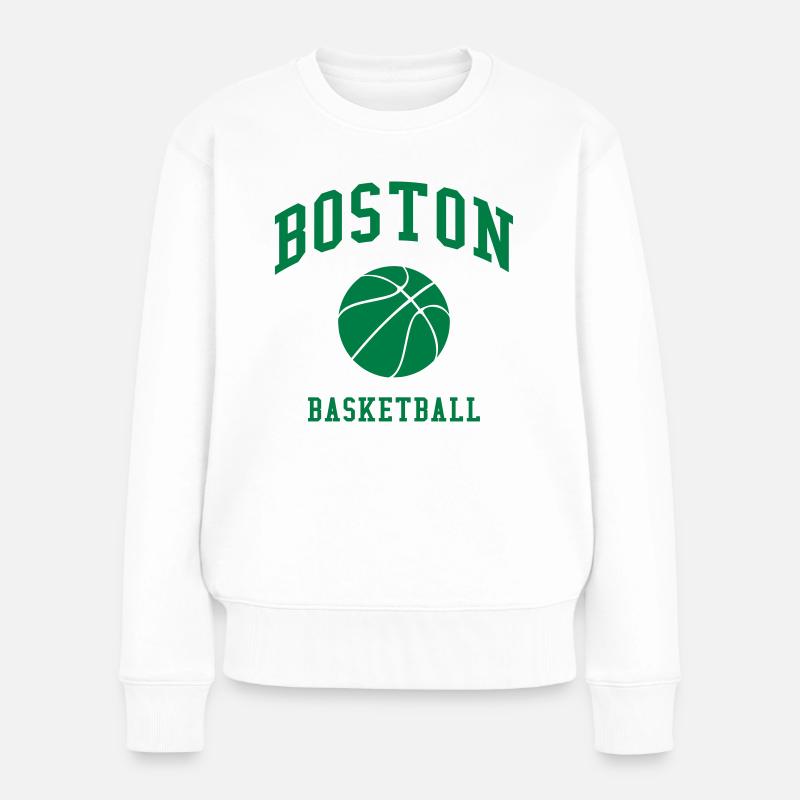 Boston Basketball - Frauen Premium Bio Pullover - Weiß