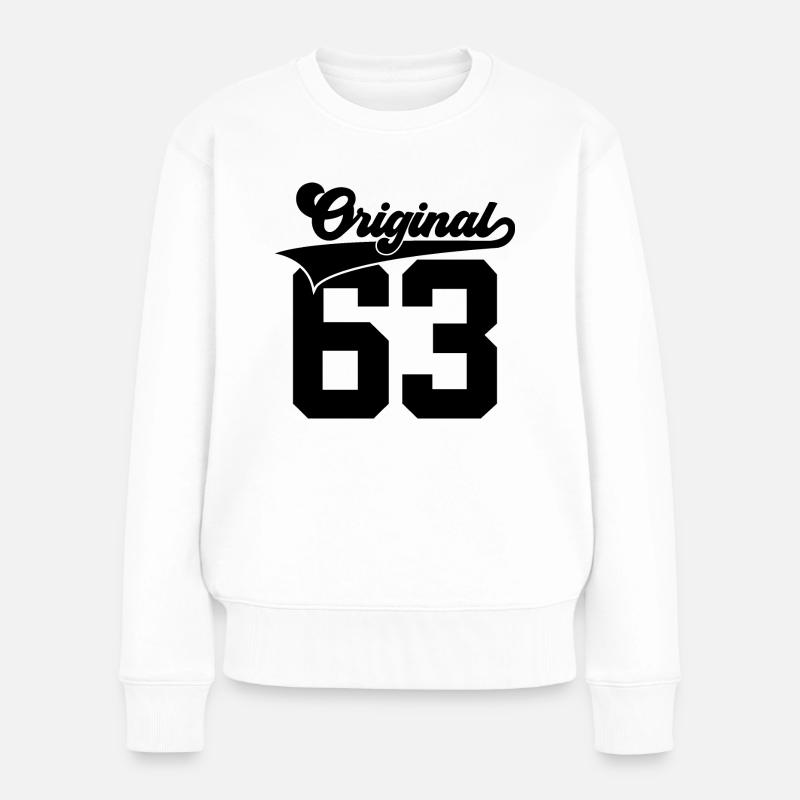 63. GEBURTSTAG 1963 ORIGINAL 63 - Frauen Premium Bio Pullover - Weiß