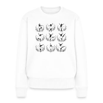 Flowers Ballet Dancer - Women's Premium Organic Jumper - white - Front - Julia (174cm)