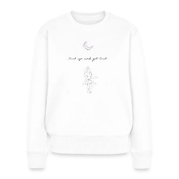 LOOK UP AND GET LOST - Women's Premium Organic Jumper - white - Front - Julia (174cm)