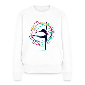 Dance - Frauen Premium Bio Pullover - Weiß - Vorne - Julia (174cm)
