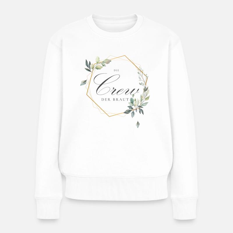 The Bride's Crew - Team Bride - Bride Squad - Women's Premium Organic Jumper - white