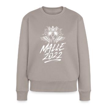 malle 2022 krone palmen - Frauen Premium Bio Pullover - Taupe - Vorne - Julia (174cm)