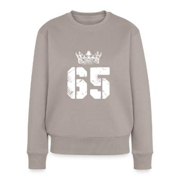 65 Number crown - Women's Premium Organic Jumper - taupe - Front - Julia (174cm)