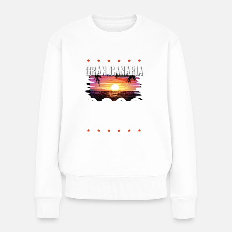 Gran Canaria 2023 - Frauen Premium Bio Pullover - Weiß