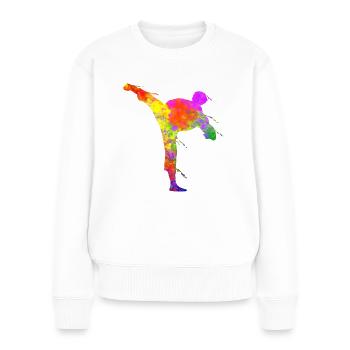 Karaté Jiu Jitsu Enfants Jujitsu - Pull Premium bio Femme - blanc - Devant - Julia (174cm)