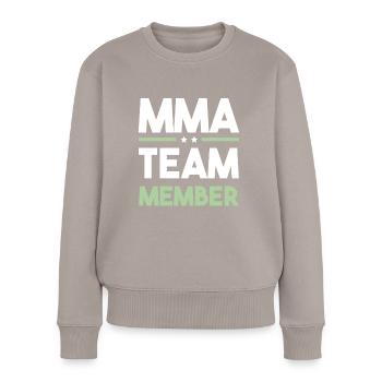 Mma Team - Frauen Premium Bio Pullover - Taupe - Vorne - Julia (174cm)
