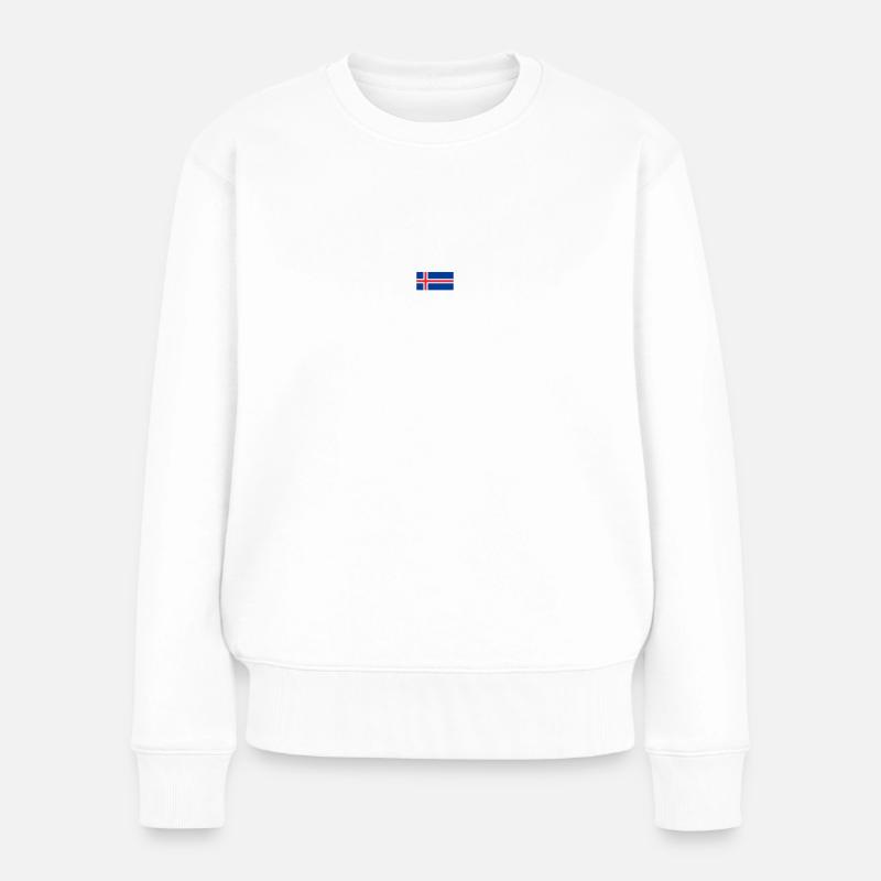 Island Herzschlag Reise Island - Frauen Premium Bio Pullover - Weiß