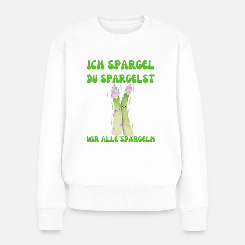 Lustiger Spruch zu Spargel Spargelverkäufer - Frauen Premium Bio Pullover - Weiß