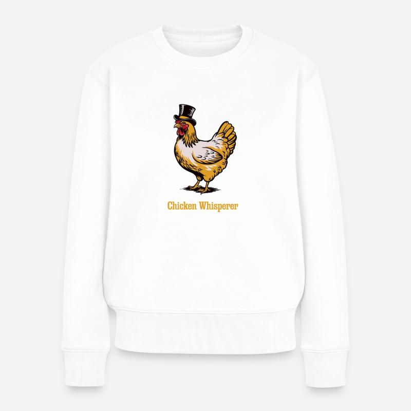 Chuchoteur de poulet - Pull Premium bio Femme - blanc