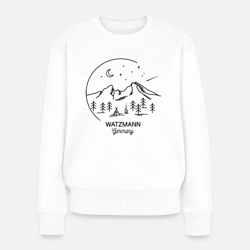 Watzmann Berg Überschreitung Finisher Sage Bayern - Frauen Premium Bio Pullover - Weiß