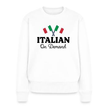 Traducteur Italien Interprète Italien - Pull Premium bio Femme - blanc - Devant - Julia (174cm)