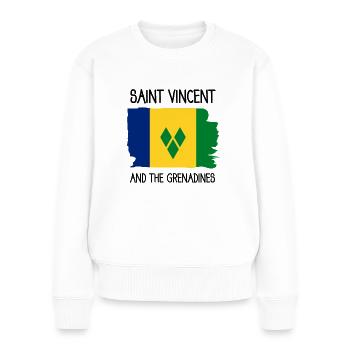 Saint Vincent - Kingstown - Caribbean - West Indies - Women's Premium Organic Jumper - white - Front - Julia (174cm)
