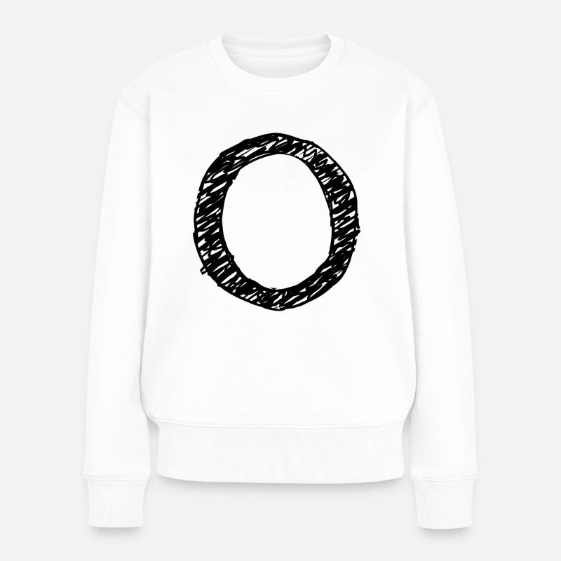 O - Frauen Premium Bio Pullover - Weiß