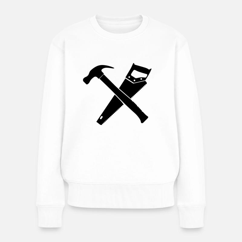 Marteau et sciagesDesign - Pull Premium bio Femme - blanc