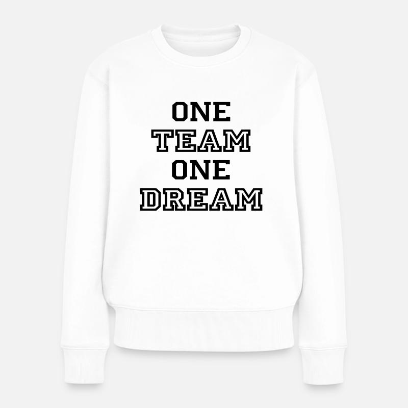team - Frauen Premium Bio Pullover - Weiß