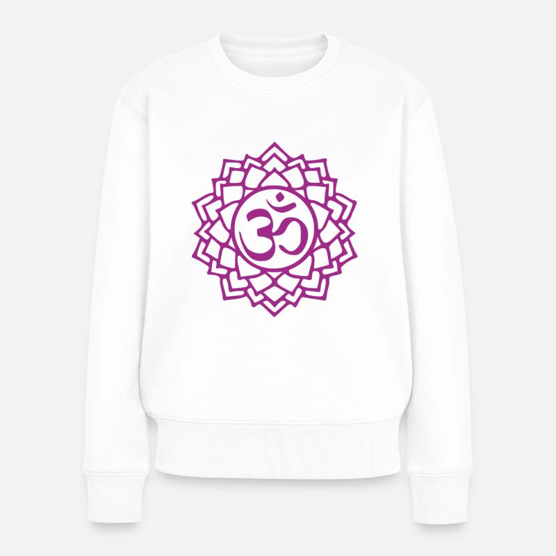 Chakra de la couronne - Pull Premium bio Femme - blanc