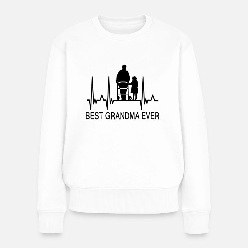 Beste Großmutter Geschenk - Frauen Premium Bio Pullover - Weiß