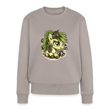 unicorn#elly - Women's Premium Organic Jumper - taupe - Front - Julia (174cm)