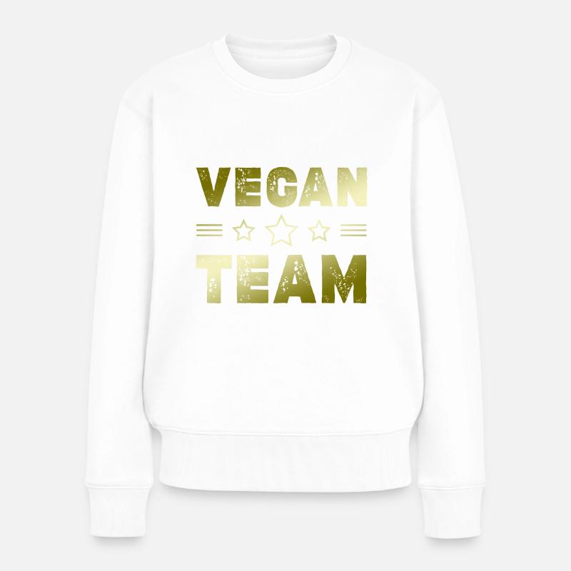 Équipe végétalienne - Pull Premium bio Femme - blanc