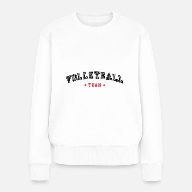 Volleyball Team - Frauen Premium Bio Pullover - Weiß