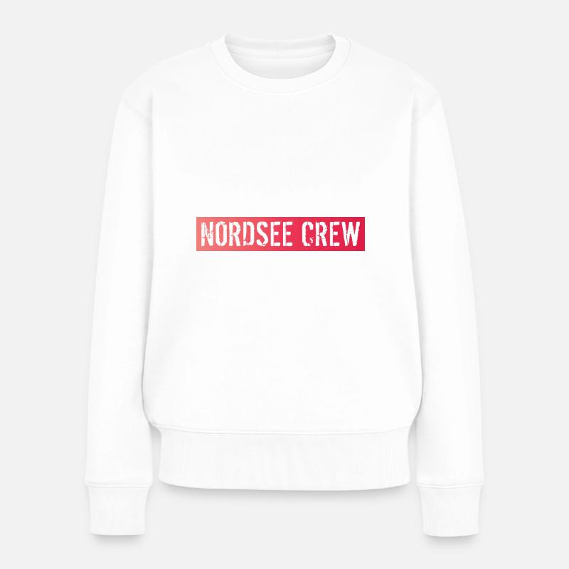 Nordsee Crew - Frauen Premium Bio Pullover - Weiß
