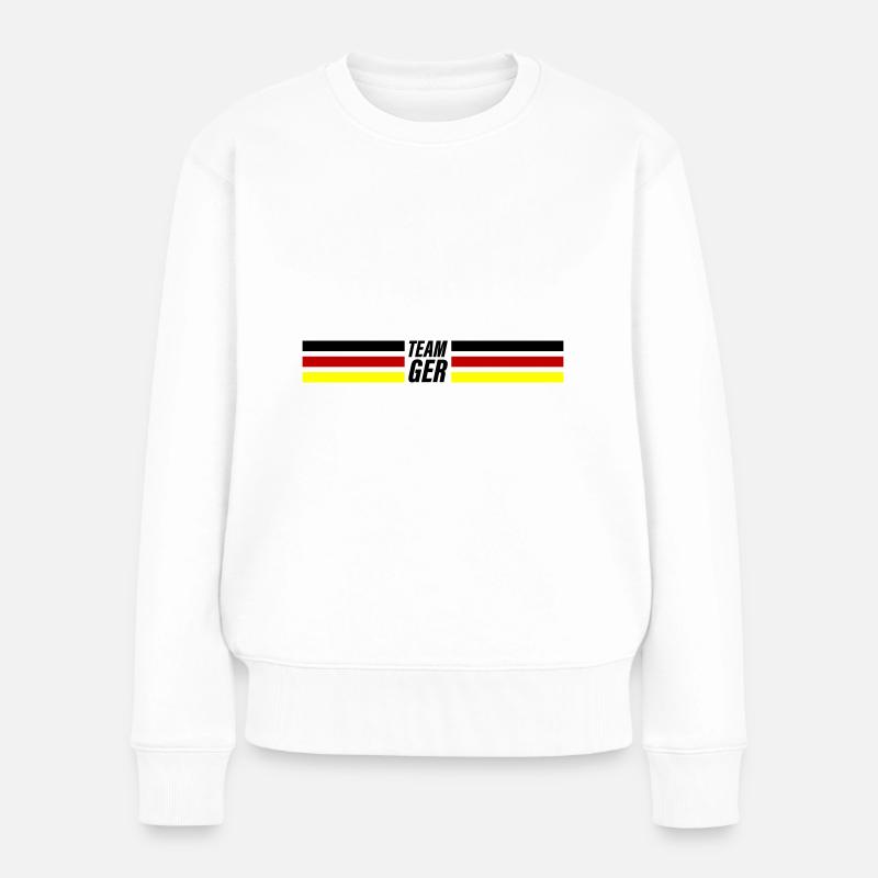 Team Germany - Frauen Premium Bio Pullover - Weiß