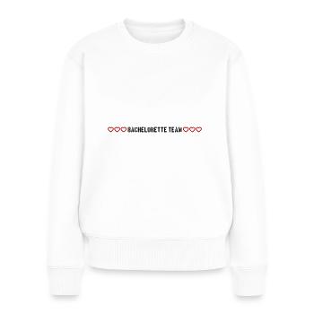 bachelorette team herzchen - Frauen Premium Bio Pullover - Weiß - Vorne - Julia (174cm)