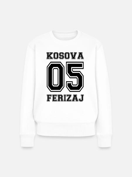 Kosova Ferizaj - Frauen Premium Bio Pullover - Weiß