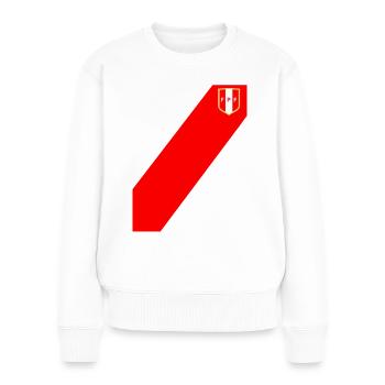 Seleccion peruana de futbol - Frauen Premium Bio Pullover - Weiß - Vorne - Julia (174cm)