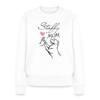 Staffordshire Terrier Bully Mistress Gift - Women's Premium Organic Jumper - white - Front - Julia (174cm)
