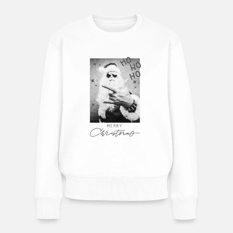 HO HO HO Joyeux Noël (2) - Pull Premium bio Femme - blanc
