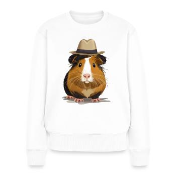 Cute guinea pig - Women's Premium Organic Jumper - white - Front - Julia (174cm)