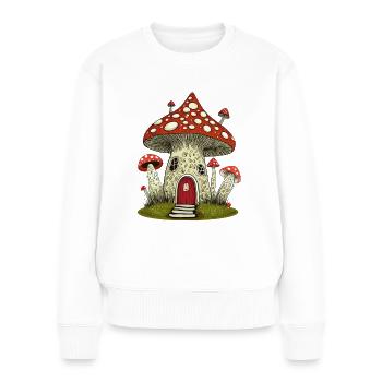 imaginative mushroom house - Women's Premium Organic Jumper - white - Front - Julia (174cm)