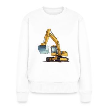 Bagger - Frauen Premium Bio Pullover - Weiß - Vorne - Julia (174cm)